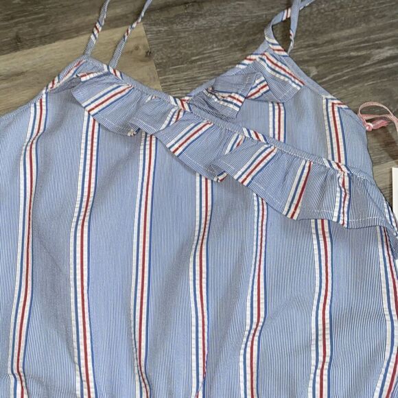 Vineyard Vines Girls Firework Seersucker Romper Size XS - Picture 2 of 9